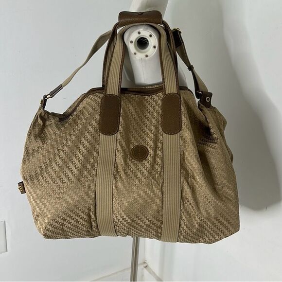 Vintage GUCCI Diagonal GG Monogram Weekender Duffle - Picture 1 of 10